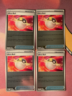 Pokemon TCG Playset - 4x Ultra Ball 131/132 Mega Evolution Reverse Holo - NM - Image 1