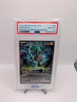 2025 POKEMON BLK EN-BLACK BOLT SPECIAL ILLUSTRATION RARE #166 ZEKROM EX PSA 10 - Image 1