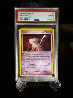 PSA 8 2006 Pokemon Mew- Holo Pop Series 4 #4 - Image 1