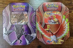 Pokemon TCG Ho-Oh GX SM57 Necrozma GX SM58 Mysterious Powers Tin - 2017 - 2 Tins - Image 1