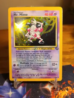 Pokemon TCG Mr. Mime Jungle 6/64 Holo Unlimited Holo Rare HP/DMG - Image 1