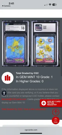 Pokemon Abra Kadabra Alakazam Advanced Action Card 2004 Lenticular Panini CGC 10 - Image 5