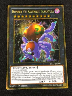 Yugioh Number 35 Ravenous Tarantula PGL3-EN009 1ST Gold (NM) - Image 1