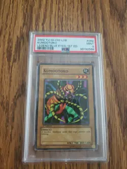 2002 Yu Gi Oh LOB-082 Kumootoko Legend of Blue Eyes 1st Edition PSA Mint 9 - Image 1