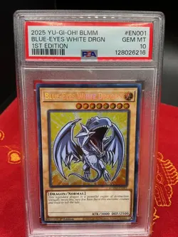Blue-Eyes White Dragon BLMM-EN001 Yugioh Battles of Legend Monster Mayhem PSA 10 - Image 1