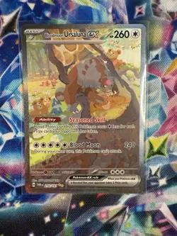 Pokemon TCG Bloodmoon Ursaluna EX Bloodmoon Twilight Masquerade Card 216/167 Sir - Image 2