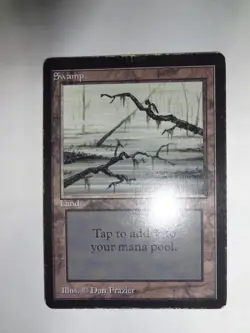 MTG MAGIC THE GATHERING CARD ORIGINAL BETA LAND SWAMP C V3 TWO BRANCHES GRAY X1 - Image 5