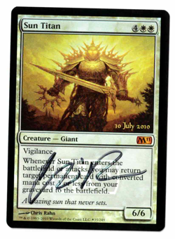 Sun Titan Prerelease Cards Foil signed by artist Chris Rahn! - Image 1