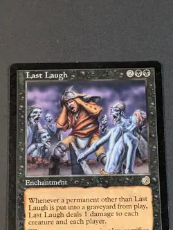 MTG Card - 1x Last Laugh - Torment - LP - Vintage - Black - Magic The Gathering - Image 5