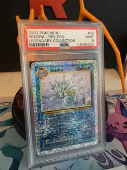 Pokemon TCG Seadra 63/110 Legendary Collection Reverse Holo Card PSA 9 Mint - Image 3
