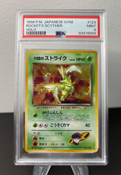 Pokemon 1998 PSA 9 Japanese Scyther Holo Gym Heroes 123 Card - Image 1
