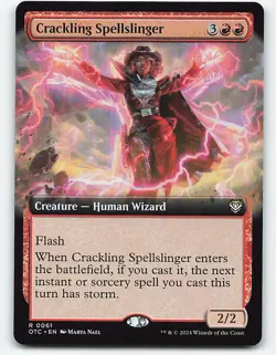 Crackling Spellslinger (Extended Art) #61 Magic the Gathering Card - Image 1