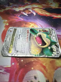 Pokemon TCG Snorlax LV.X Rising Rivals Holo Card 111/111 Snorlax LV.X **DAMAGED* - Image 5