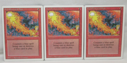 RED ELEMENTAL BLAST X3 MAGIC THE GATHERING REVISED VINTAGE MTG TRADING CARD #198 - Image 1