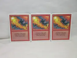 RED ELEMENTAL BLAST X3 MAGIC THE GATHERING REVISED VINTAGE MTG TRADING CARD #198 - Image 5