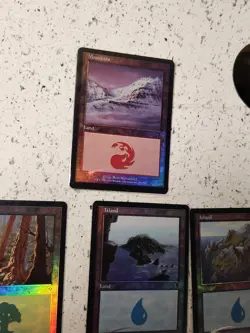 Lot Of 16 FOIL Basic Lands Land MTG Magic LP Rare Swap Plains Island Mountain - Image 4