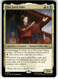 Fire Lord Zuko 221 NM MTG Avatar: The Last Airbender Magic - Image 1