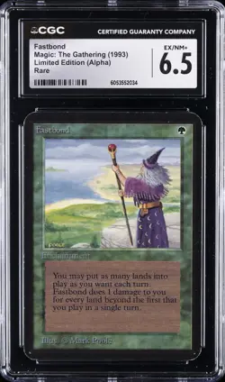 1993 MAGIC: THE GATHERING LTD ED (ALPHA) - RARE FASTBOND CGC 6.5 - Image 1