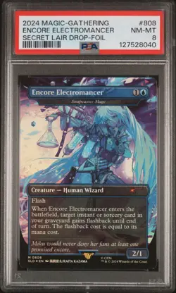 Encore Electromancer MTG (Rainbow Foil) Secret Lair Drop Foil EN PSA 8 - Image 1