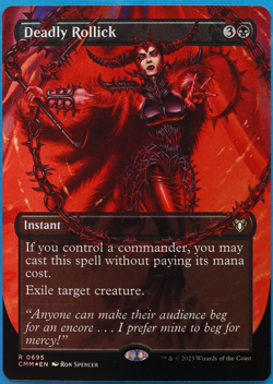 Deadly Rollick (Borderless) FOIL Commander Masters NM (507093) ABUGames - Image 1