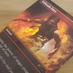 1x Unleash Fury 7050, Foil, Last of Us Secret Lair, Magic MTG NM Off Centered - Image 3