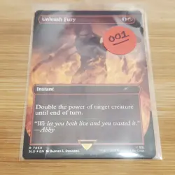 1x Unleash Fury 7050, Foil, Last of Us Secret Lair, Magic MTG NM Off Centered - Image 4