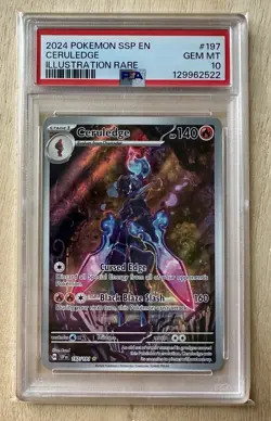 Ceruledge Sir Holo Rare Pokemon Surging Sparks Illustration 197/191 PSA 10 - Image 1