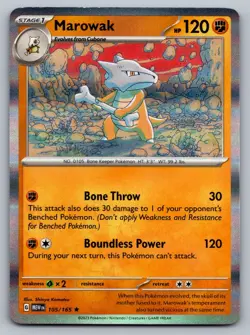 Pokemon TCG SV: Scarlet & Violet 151 Marowak 105/165 - Image 1