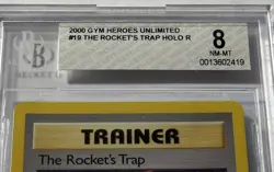 2000 Pokemon Gym Heroes #19 The Rocket’s Trap 1st Edition Holo NM MT BGS 8 - Image 4