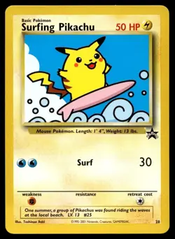 2001 Promos - Wizards Black Star Surfing Pikachu Basic/Promo #28 - Image 1