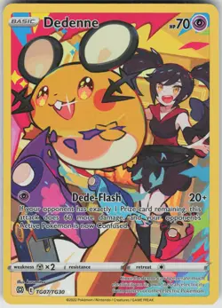 Pokemon Dedenne TG07/TG30 SWSH09: Brilliant Stars Trainer Gallery Ultra Rare NM - Image 1