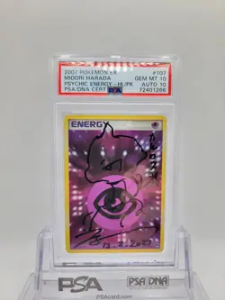 2007 Pokemon Ex Psychic Energy Holo Midori Harada Auto Mewtwo Sketch Psa 10/auto - Image 3