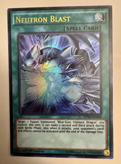 Yugioh! LP Neutron Blast - DPRP-EN008 - Ultra Rare - 1st Edition Lightly Played, - Image 1