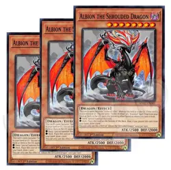 Yugioh - Albion the Shrouded Dragon x 3 - 1st Edition LP - Plus Free Holo Card - Image 1