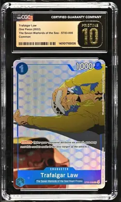 Trafalgar Law ST03-008 CGC 10 Pristine Gift Collection One Piece Card POP 1 - Image 1