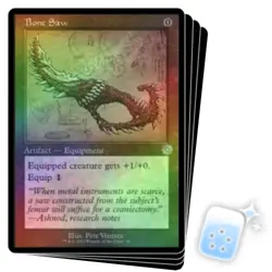 FOIL BONE SAW (SCHEMATIC) X4 The Brothers' War Retro Artifacts Magic MTG CARD - Image 1