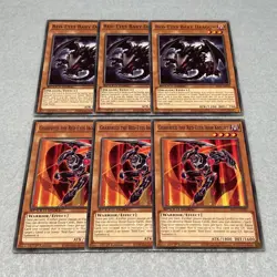 Yugioh Red Eyes Baby Dragon + Gearfried the Red Eyes Iron Knight 6 Card Set SBC1 - Image 1