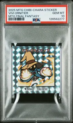 PSA 10 Vivi Ornitier Foil Sticker Final Fantasy MTG Chibi Characters Magic POP 1 - Image 1
