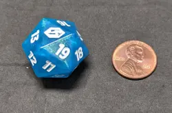 CRYSTAL BLUE D20 Die - MTG Final Fantasy Gift Bundle - Spindown Life Counter - Image 3