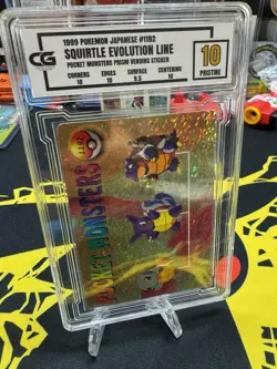 Blastoise Water Evolution Pristine 10 Vending Prism Sticker Pokemon - Image 1
