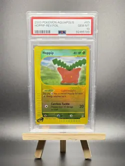 2002 POKEMON HOPPIP REVERSE REV HOLO FOIL #83 E-SERIES AQUAPOLIS PSA 10 WOTC - Image 1