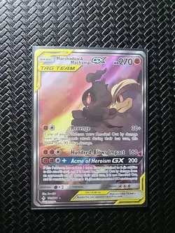 Pokemon TCG Marshadow & Machamp GX Full Art 199/214 Unbroken Bonds Tag Team - Image 1