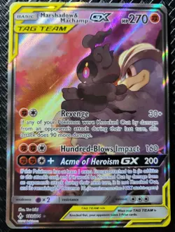 Pokemon TCG Marshadow & Machamp GX Full Art 199/214 Unbroken Bonds Tag Team - Image 2