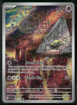 2023 Pokemon Drowzee Scarlet & Violet Base Set Holo Illustration Card 210/198 - Image 1