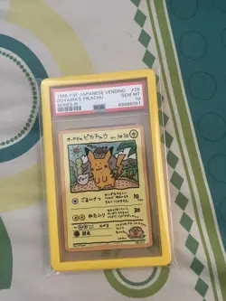 1998 POKEMON JPN VENDING SERIES III #25 OOYAMA'S PIKACHU PSA 10 - Image 1