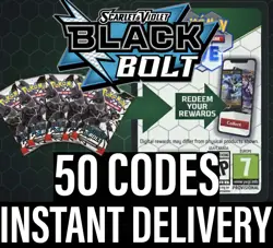 50x Black Bolt Codes Booster Pokemon TCG Live Pack-INSTANT DELIVERY - Image 1