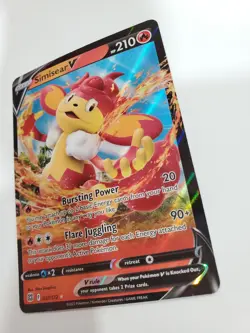 Pokemon TCG Simisear V Sword & Shield: Brilliant Stars 027/172 Holo Ultra Rare - Image 2