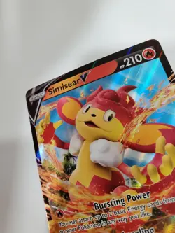 Pokemon TCG Simisear V Sword & Shield: Brilliant Stars 027/172 Holo Ultra Rare - Image 4