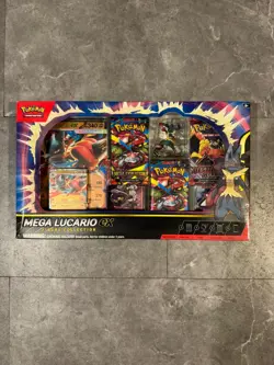 Mega Lucario ex Figure Collection - New Sealed - Pokemon TCG 5 Packs - Destined - Image 1