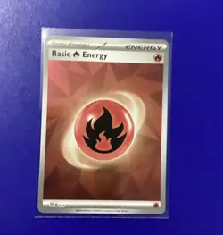SVE 010 Basic Fire Energy Holo/Shiny Pokemon Prismatic Evolutions - Image 1